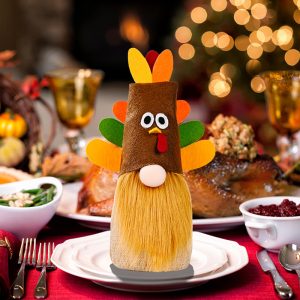 Fall Thanksgiving Turkey Gnome Decorations